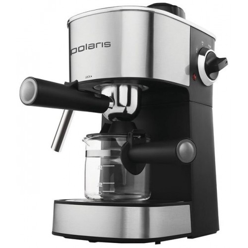 Кофеварка эспрессо Polaris PCM 4008AL (4бар.800Вт нерж/черн)