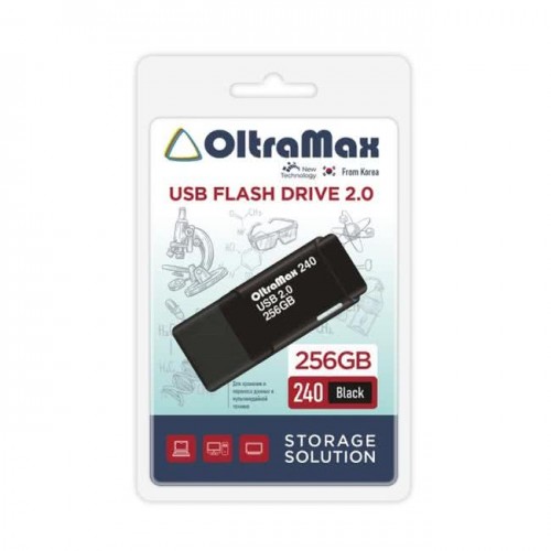 USB флэш-накопитель OltraMax 256GB 240 Black 2.0 (Код: УТ00004167