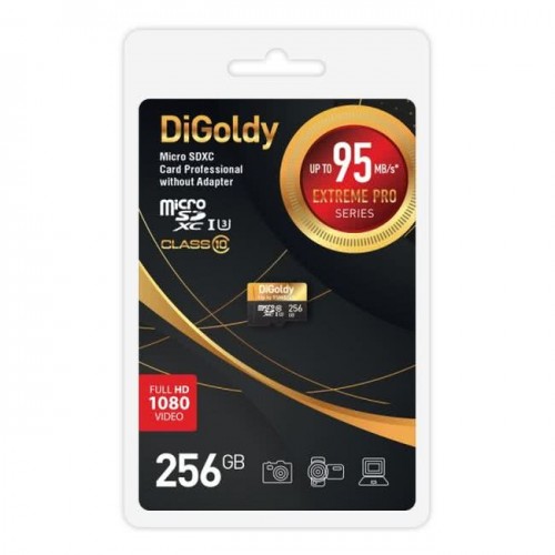Карта памяти Digoldy 256GB microSDXC Class 10 UHS-1 Extreme Pro (...