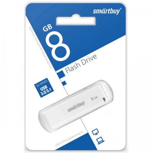 USB Flash накопитель Smartbuy Clue 8GB белый