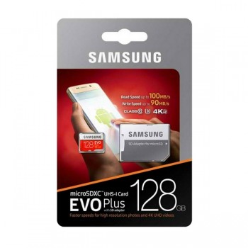 Карта памяти Samsung 128GB Class 10 Evo Plus UHS-I U3 (90 Mb/s) + SD adapter  (Код: УТ000004605)