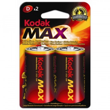 Элемент питания Kodak LR20 MAX 2BL CAT 30952843 (20) (100) (цена за 1 шт (не блистер) (Код: УТ000002298)