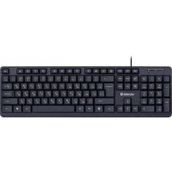 Проводная клавиатура Defender Daily HB-162 RU,104 кнопки +FN, 1.8м, черный (1/20) (Код: УТ000041285)