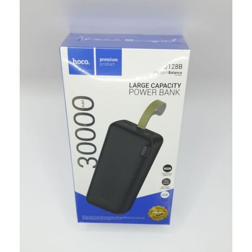 Аккумулятор внешний HOCO J128B 30000mAh, 2USB, цвет: чёрный (Код: