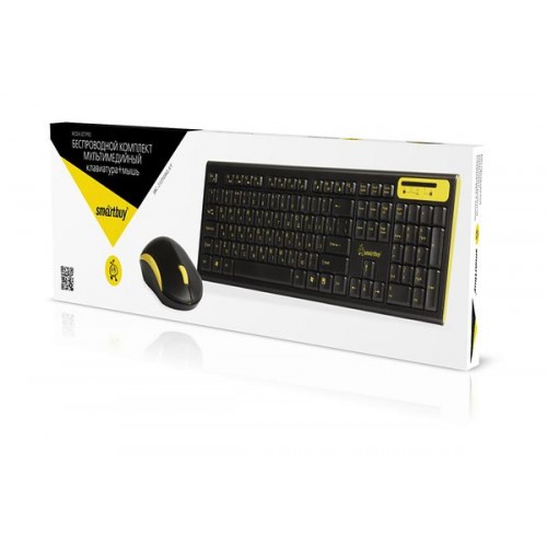 Набор Smartbuy 23350 AG, чёрный/жёлтый. Клавиатура+мышь.