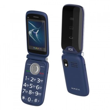 Мобильный телефон Maxvi E6 32Mb/32Mb Синий РСТ (Код: УТ000040571)