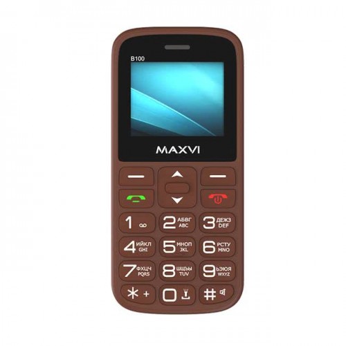 Мобильный телефон Maxvi B100 32Mb/32Mb Коричневый РСТ (Код: УТ000...