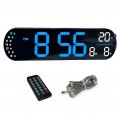 DS X-5502 синие часы электронные (3 уровня яркости, питание шнур USB, резерв 3*ААА) (Код: УТ000040628)