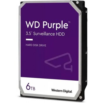 Жесткий диск HDD 3.5" SATA: 6000 Гб WD Purple [5640 rpm, 256 Мб, Sata 3 (6 Gbit/s)] WD63PURZ (Код: УТ000024653)