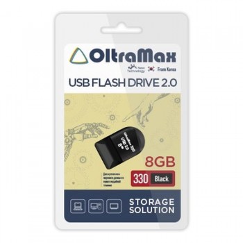 USB флэш-накопитель OltraMax 8GB 330 Black 2.0 (Код: УТ000037811)