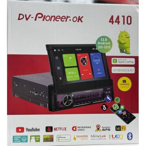 Pioneer OK 4410 3/32  (Android 12, Выдвижной экран 7", 4х51В