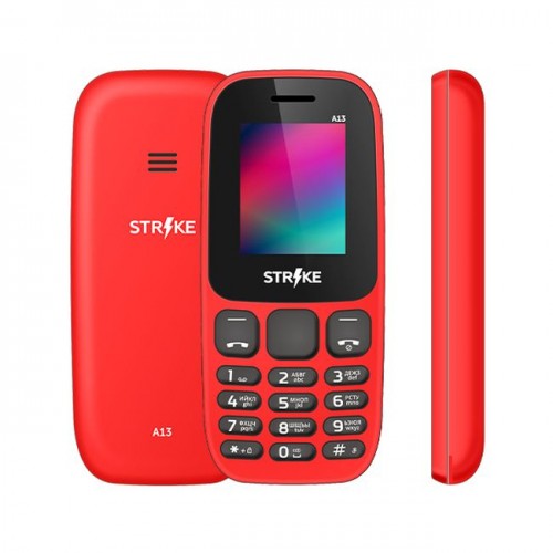 Мобильный телефон Strike A13 32Mb/32Mb Красный РСТ (Код: УТ000032...