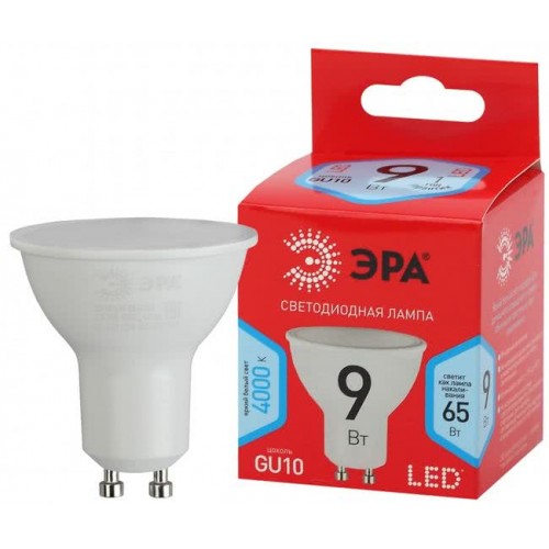 Лампа светодиодная ЭРА RED LINE LED MR16-9W-840-GU10 R GU10 9 Вт ...