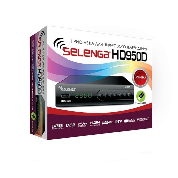 Цифровая приставка Selenga DVB-T2 HD950D, GX3235S, MAXLINEAR MXL 608, дисплей, кнопки, АС3, HDMI (Код: УТ000003872)