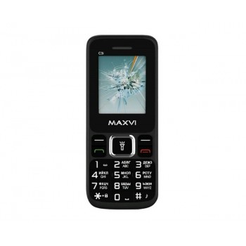 Мобильный телефон Maxvi C3i РСТ 32Mb/32Mb Черный (Код: УТ000034032)