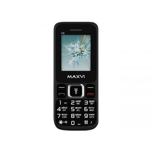 Мобильный телефон Maxvi C3i РСТ 32Mb/32Mb Черный (Код: УТ00003403...