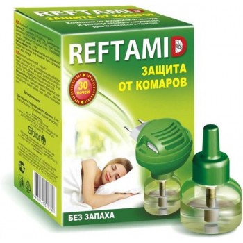 Репеллент "Рефтамид" комплект фумигатор+флакон с жидкостью, 45 ночей, без запаха 16 (Код: УТ000007740)
