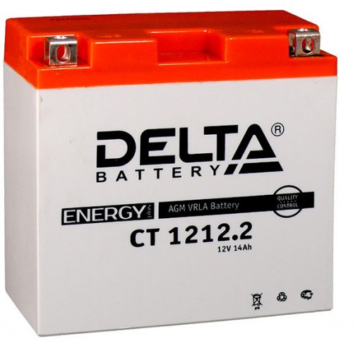 Аккумулятор для мототехники Delta CT 1212.2 1 pcs (1/8) (Код: УТ0...
