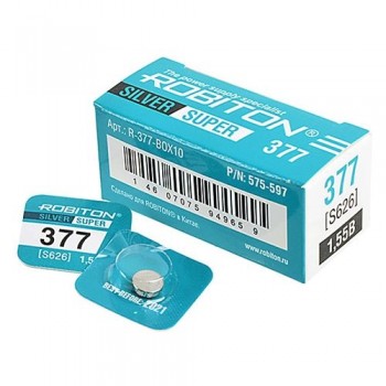 Элемент питания Robiton Super R-377-BOX10 377 (S626), 10 BOX (цена за 1 шт (не упаковка) (Код: УТ000002678)