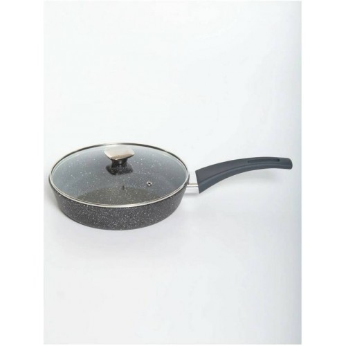 Сковорода с крышкой TALKo 212-52025  а/п, 24см серый мрамор (Код: