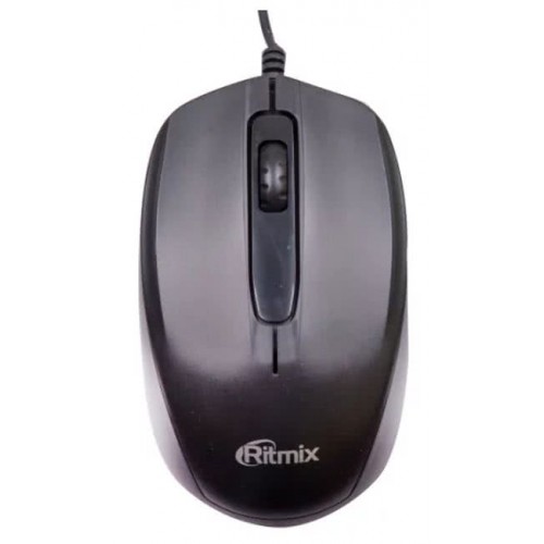 Мышь RITMIX ROM-200, черная, USB. Разрешение: 800 DPI. Интерфейс: