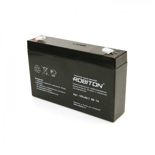 Аккумулятор Robiton VRLA 6-7.0 6V 7,0Ah 1 pcs (10)