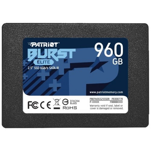 Твердотельный накопитель SSD 2.5" SATA: 960 ГБ Patriot Burst