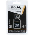 Карта памяти DiGoldy 16GB microSDHC Class10  с адаптером SD (Код: УТ000025281)