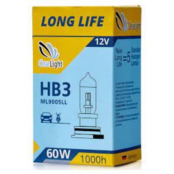 Галогеновая лампа Clearlight HB3 12V-60W LongLife (1шт)																													 (Код: УТ000024534)