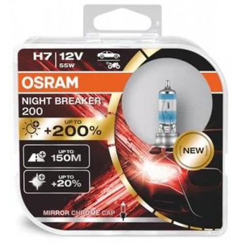 Галогеновая лампа Osram H7 (55W 12V) PX26d Night Breaker Laser (D