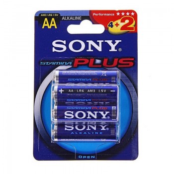 Элемент питания Sony LR6 stamina plus 6BL (36)(144) (цена за 1 шт (не блистер) (Код: УТ000002657)
