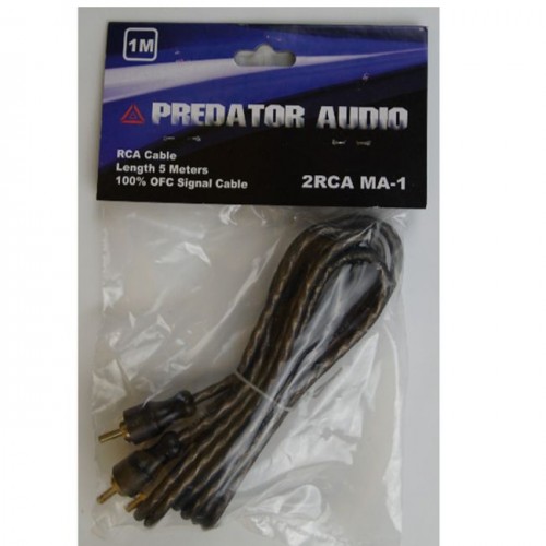 Межблочный кабель Predator Audio 2RCA MA1 1 метровый 2х канальный...