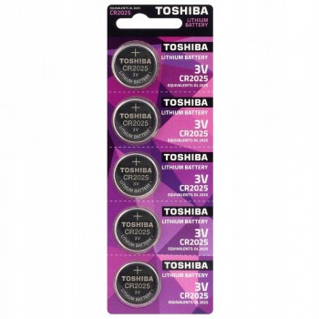 Элемент питания Toshiba CR-2025 5BL card (цена за 1 шт (не блистер) (Код: УТ000002364)