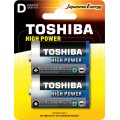 Элемент питания Toshiba LR20 2BL card (20) (80) (цена за 1 шт (не блистер) (Код: УТ000002344)