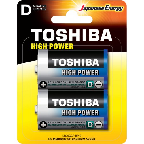Элемент питания Toshiba LR20 2BL card (20) (80) (цена за 1 шт (не...