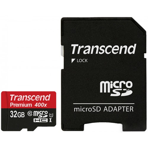 Карта памяти Transcend Premium 400X  32 Гб Class 10+adapter
