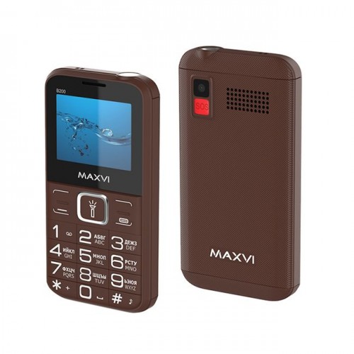 Мобильный телефон Maxvi B200 32Mb/32Mb Коричневый РСТ (Код: УТ000...