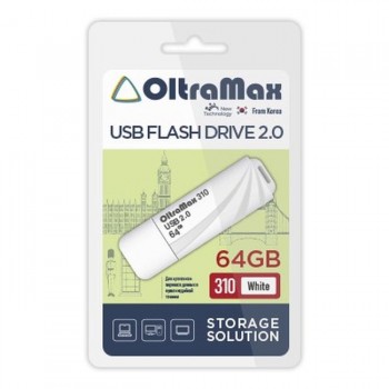 USB флэш-накопитель OltraMax 64GB 310 White 2.0 (Код: УТ000034611)