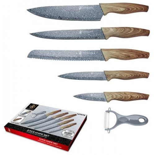 Набор ножей KITCHEN KING KK-127079 (24) ручка под дерево (Код: УТ...