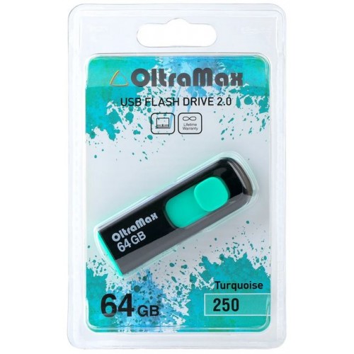 USB флэш-накопитель OltraMax 64GB 250 Turquoise (Код: УТ000029117