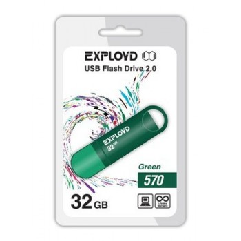 USB флэш-накопитель Exployd 32GB 570 Green (Код: УТ000035452)