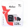 Карта памяти MicroSD  128GB  Netac  P500  Eco  Class 10 UHS-I + SD адаптер (Код: УТ000034730)