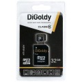 Карта памяти DiGoldy 32GB microSDHC Class10  с адаптером SD (Код: УТ000025280)