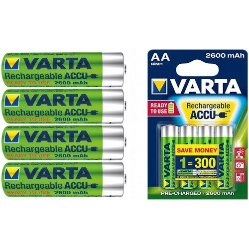 Аккумулятор Varta R6 Ready To Use (2600 mAh) 4BL (цена за 1 шт (н