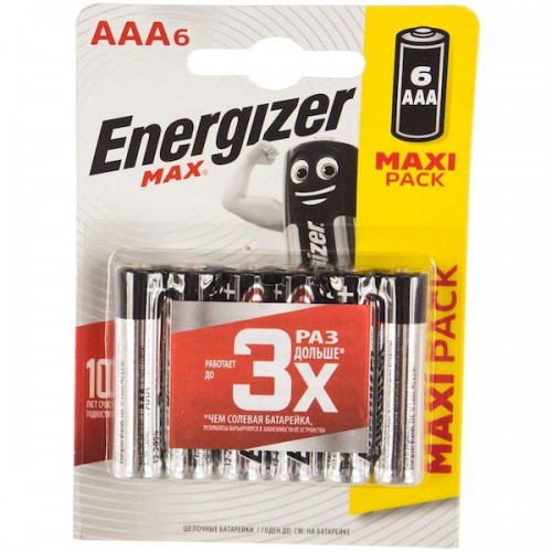 Элемент питания Energizer LR6 Max 6BL (72) (цена за 1 шт (не блис...