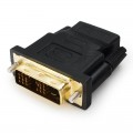 Переходник HDMI - DVI Gembird/Cablexpert, черный (A-HDMI-DVI-3) пакет (Код: УТ000014467)