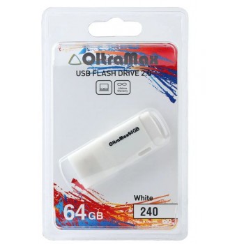 USB флэш-накопитель OltraMax 64GB 240 White (Код: УТ000026694)