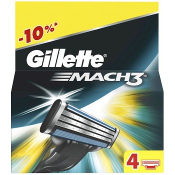 Сменные кассеты Gillette "MACH 3" "4" Original (Код: УТ000017285)