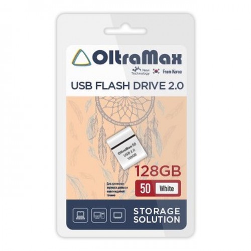 USB флэш-накопитель OltraMax 128GB 50 White 2.0 (Код: УТ000035379